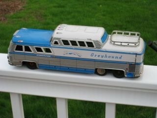 Vintage - HTC Japan - Tin Toy Greyhound Bus w/ Origional Box - Friction 5001 5