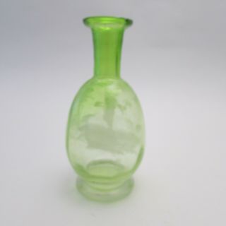 Mary Gregory Glass Perfume Scent Bottle with Cut Glass Stopper 8