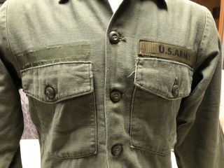 1969 US Military Army OG 107 Sateen Uniform Shirt 2