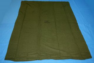 Army Blanket 100 Wool Korea ? Medical Caduceus 66 " X 90 " Mash