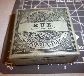 Vintage Allaire Woodward,  Rue,  1900s Pharmacy Nos