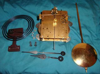 Howard Miller 136 All Parts From A Key Wind Pendulum Wall Clock,  Appers To Work