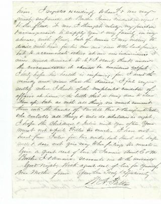 Confederate Soldier ' s Letter From Thomas W.  Patten Co.  C 60th Rgt North Carolina 4