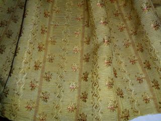 Antique French silk brocade,  roses stripes.  C1890. 2