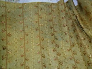 Antique French silk brocade,  roses stripes.  C1890. 6