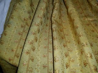 Antique French silk brocade,  roses stripes.  C1890. 7