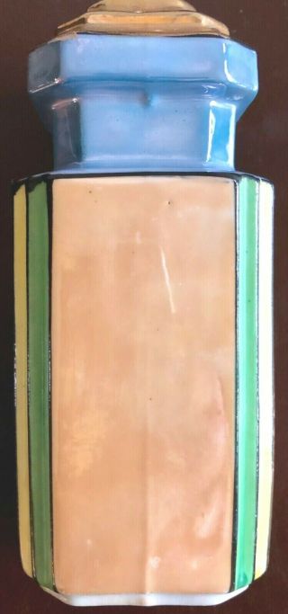 VTG Luster Ware Art Deco Sugar Shaker Hand Painted Geometric Shapes Lovely 3
