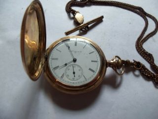 Antique Elgin 16 Size Hunter Case Pocket Watch