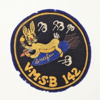Ww2 Wwii Usmc Aviation Squadron Patch - Vmsb - 142