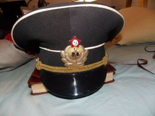 Vintage Antique Soviet Russian Military Officer Cap Hat Size 56 Ussr