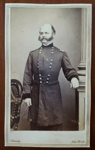 Civil War Cdv Major General Ambrose Burnside Matthew Brady Photograph
