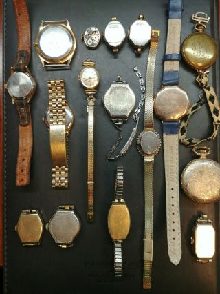 Girard Perregaux,  Eloga,  Cyma,  Illinois,  14k 10k gold filled plated watches (16) 8