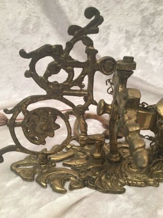Vintage Brass Mounted Door Bell with Unusual Ringer Handle 4