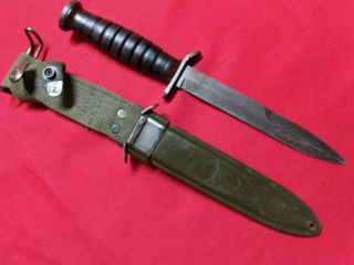 Wwii Us M3 Trench Fighting Knife & M8 Scabbard