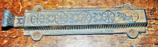 Antique Victorian Aesthetic Cast Iron Ornate Door Top Latch Dead Bolt Lock