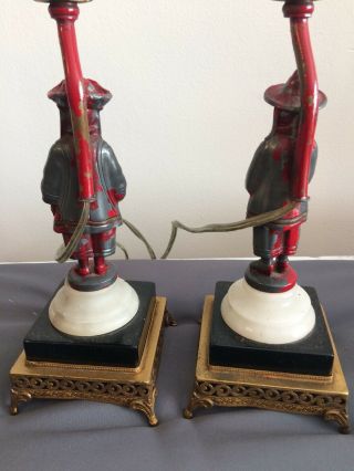 Set of Antique Tibetan Figural Lamps.  c.  1920’s Rare and Unique Pair. 8