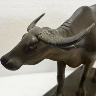 Exceptional 19th Chinese Hand Carved Wood Water Buffalo. 5