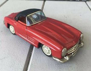 Vintage 1950s Bandai Mercedes Benz 300sl Toy Tin Friction Car