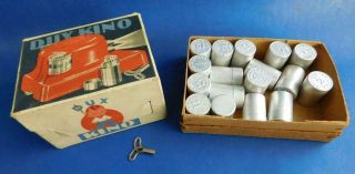 Classic Miniature German Dux Kino Bakelite Wind Up Movie Film Projector & Films