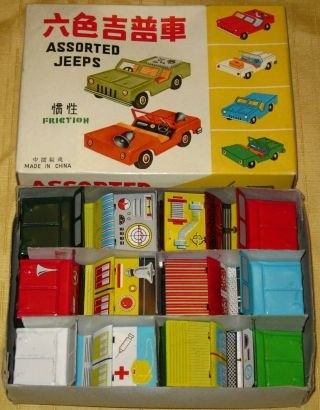 Mf - 988,  Assorted Jeeps,  China Vintage Tin Toys