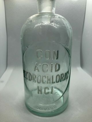 Vintage Wheaton Glass Apothecary Chemist Bottle W/ Ground Glass Stopper