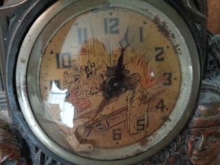 Vintage FDR Roosevelt United Cast Metal Clock The Spirit of the USA 2