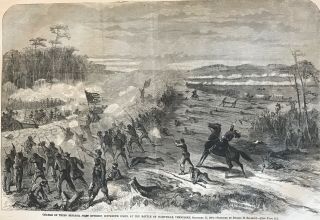 Battle Of Nashville.  Charge Of Thod Brigade.  Harper’s Weekly.  1865.