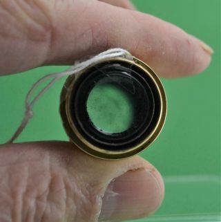Antique Microscope brass lens 25 mm dia x 33 mm long as found 4