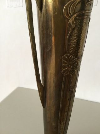 Art Nouveau copper and brass vase signed Beldray England Arts and crafts 4