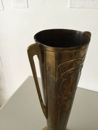 Art Nouveau copper and brass vase signed Beldray England Arts and crafts 7