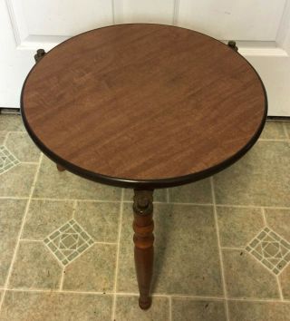 Vintage Mid - Century Danish Modern Round Nesting Stacking Tables Set,  Tripod Stand 4