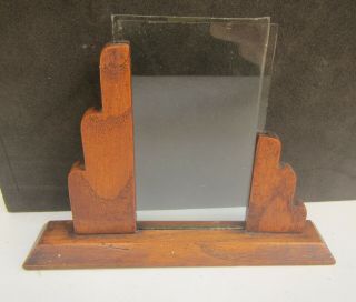 Old Art Deco Oak Photo Frame