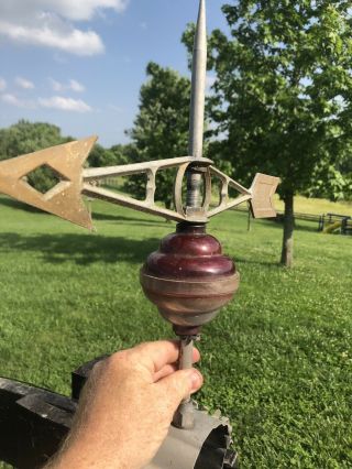 Rare Robbins.  Maryville,  Mo.  Barn.  Farm.  Antique Lightning Rod Weathervane Arrow 6