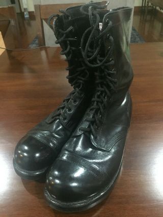 Vintage Corcoran Black Leather Jump Boots,  Size 10.  5