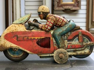 Tin Toy Motorcycle Rider 3