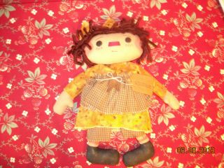 Primitive Raggedy Annie with Vintage Tag & Rusty Star 4