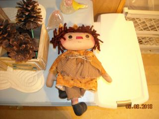 Primitive Raggedy Annie with Vintage Tag & Rusty Star 5