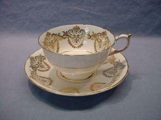 4 English Teacups & Saucers - Regency,  Paragon,  Royal Grafton,  Royal Stafford 7
