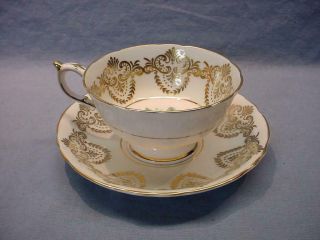 4 English Teacups & Saucers - Regency,  Paragon,  Royal Grafton,  Royal Stafford 8