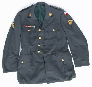 Vietnam War Era Us Army Dress Jacket Ag344 Tropical Class 3 Size 37 Reg