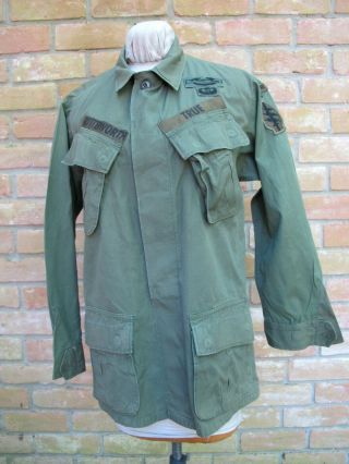 Vintage 1968 Vietnam War SPECIAL FORCES Named US Army Rip Stop Fatigue SMALL 2