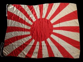 Huge Pre - Ww2 Japanese Imperial Army / Navy Flag Rising Sun Japan Asahi Rare