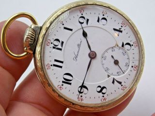 Antique Hamilton 992 Pocket Watch 16 Size 21 Jewel Railroad Approved 10k Rgp