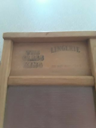 Vintage Lingerie Washboard The Glass King National Washboard Co No 863 USA 4