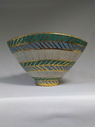 Raymor Seta Triangular Bowl Aldo Londi Bitossi Vtg Mid Century Modern Pottery
