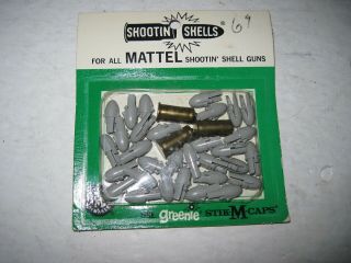 Nos Mattel Shootin Shell Bullets On The Card