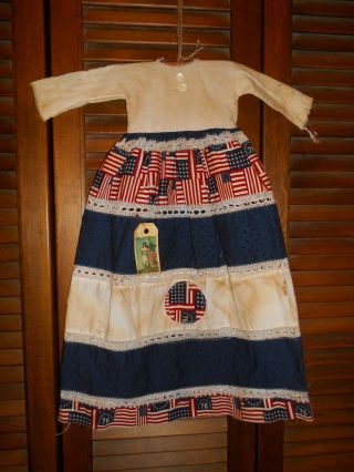 Prim Wall Dress Primitive Decor Patriotic 1776 Americana,  Flag,  Country,  Grungy