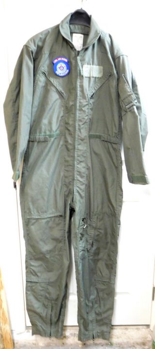 U.  S.  Nomex Flight Suit (cwu - 27/p) In 42 Long W/ Oklahoma Civil Air Patrol Patch