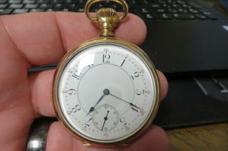 Vintage Illinois Commander Pocket Watch Gold Filled Case