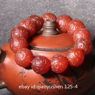 China Wrapped Slurry Red Agate Hand - Carved Pretty Vogue Hand Chain Bracelet 玛瑙手链